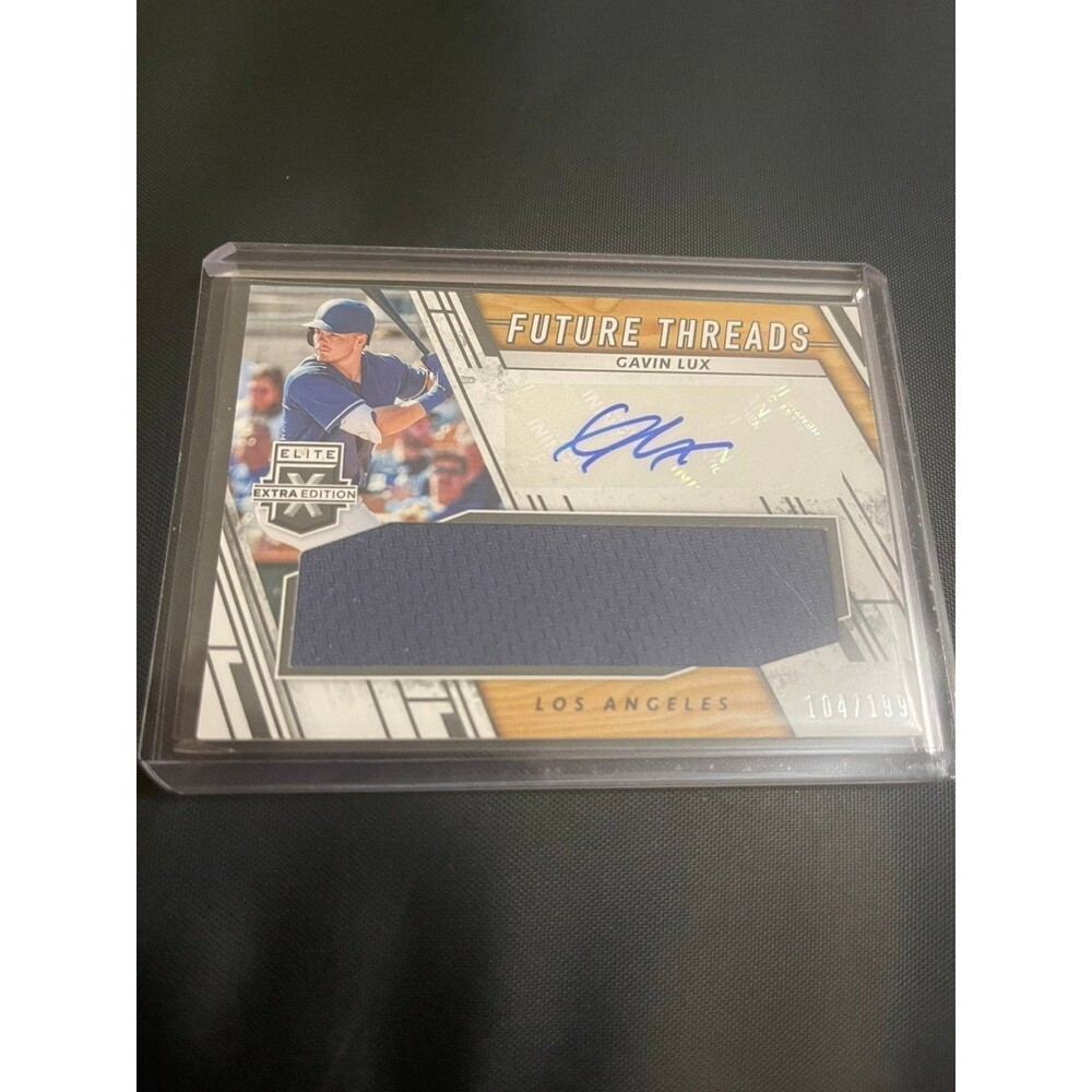 2019 PANINI ELITE EXTRA‎ EDITION GAVIN LUX AUTO JERSEY #/199 FUTURE THREADS